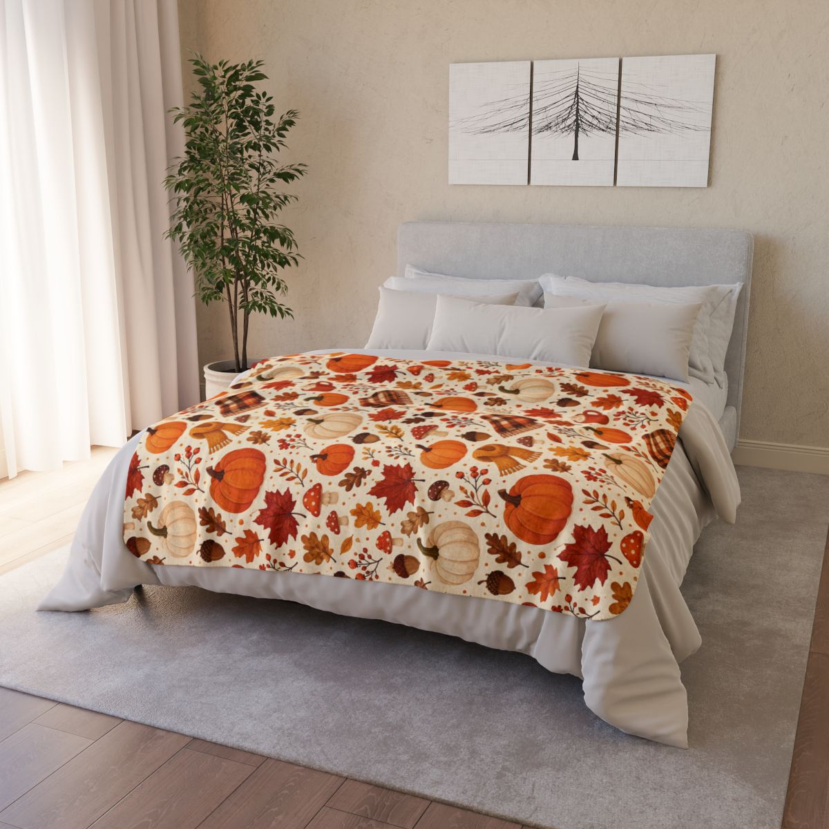 Cozy Autumn Sherpa Decke 🍂🎃