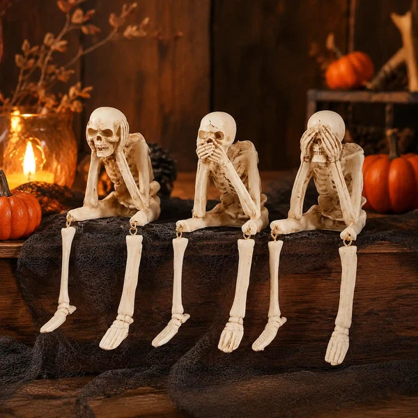 Bone Buddies – 3er-Skelettfiguren-Set 🎃