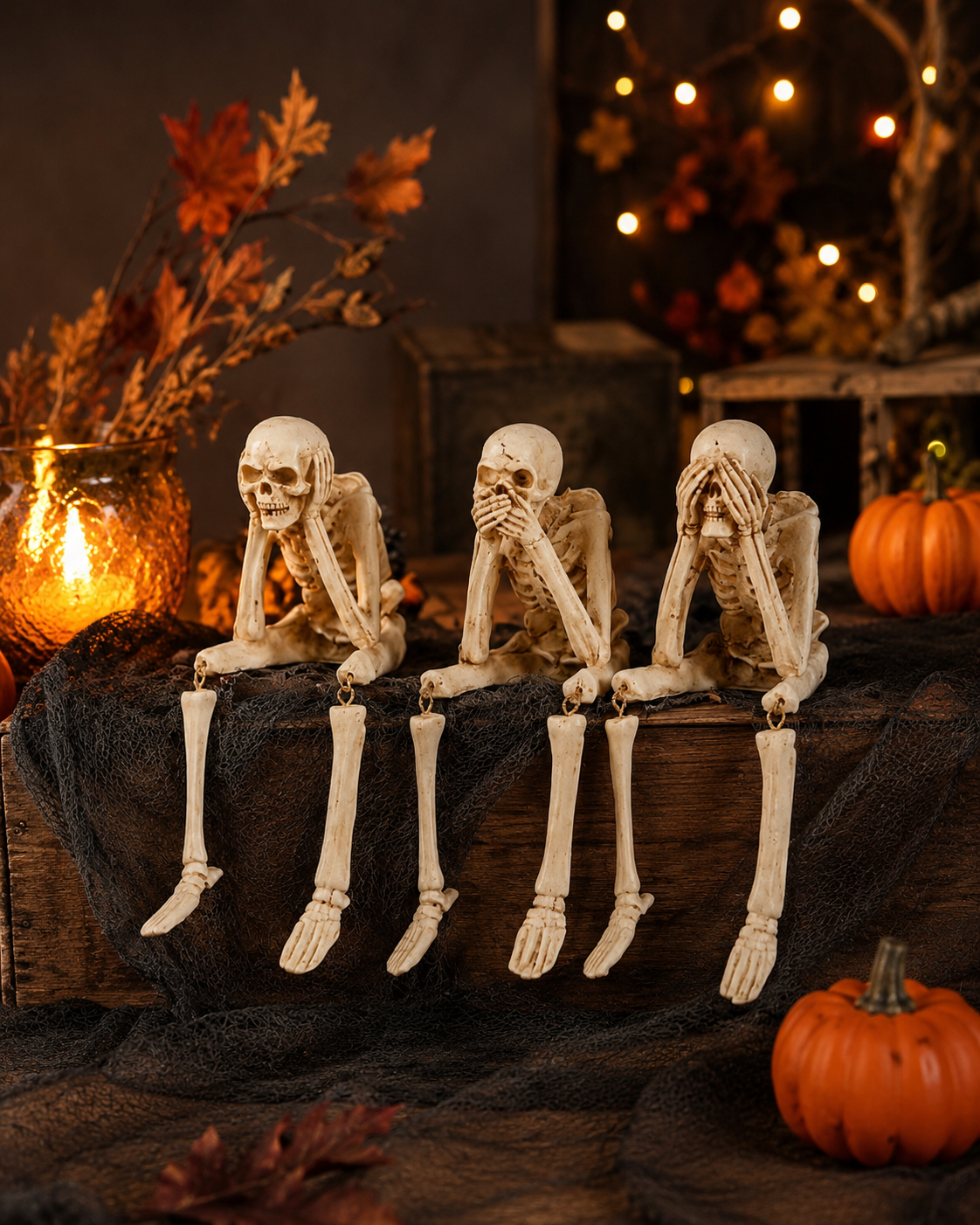 Bone Buddies – 3er-Skelettfiguren-Set 🎃