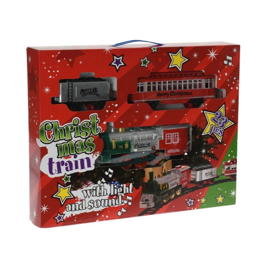 Weihnachts-Eisenbahn mit Licht & Sound – 23-teilig