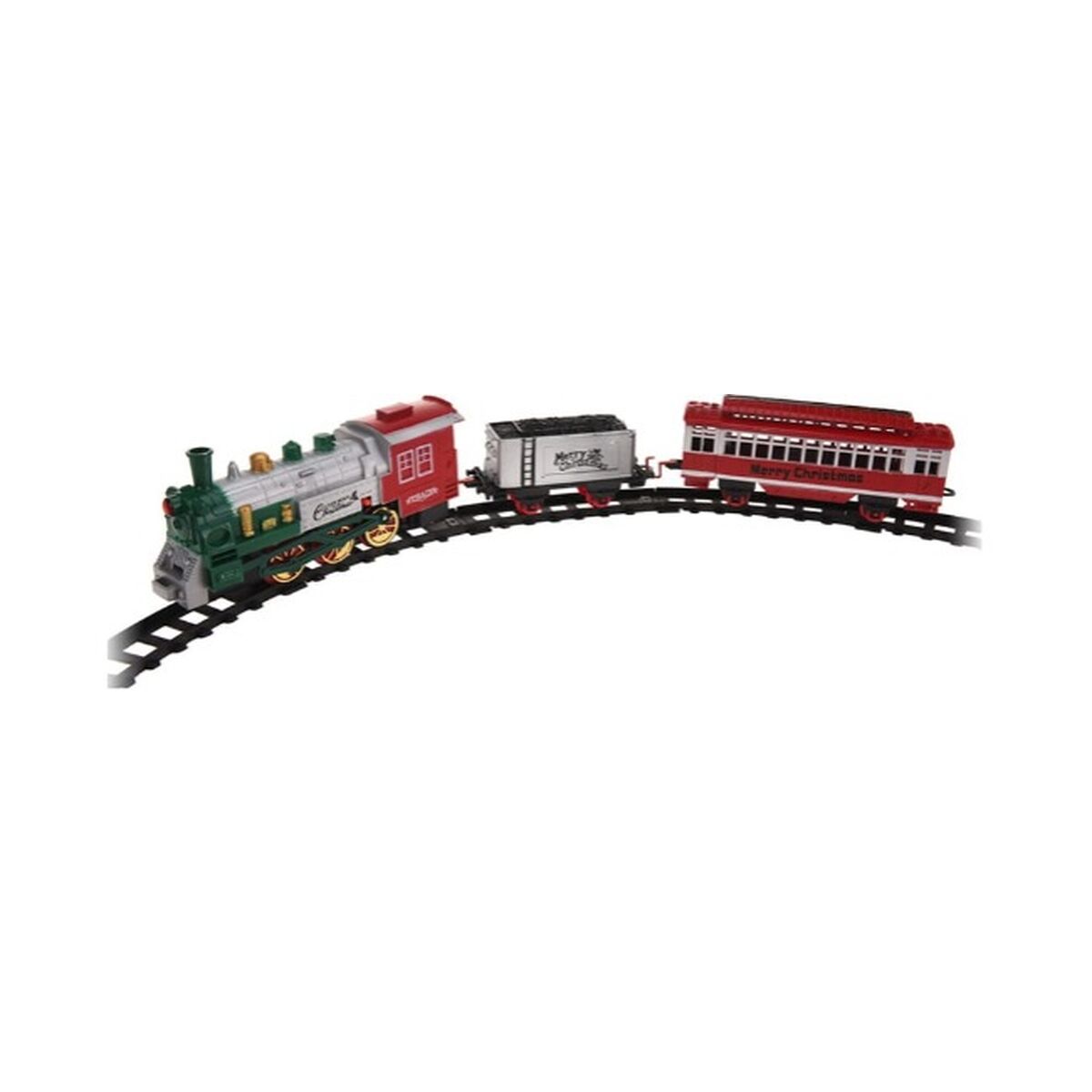 Weihnachts-Eisenbahn mit Licht & Sound – 23-teilig