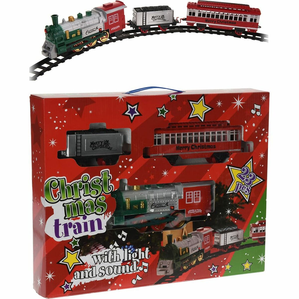 Weihnachts-Eisenbahn mit Licht & Sound – 23-teilig